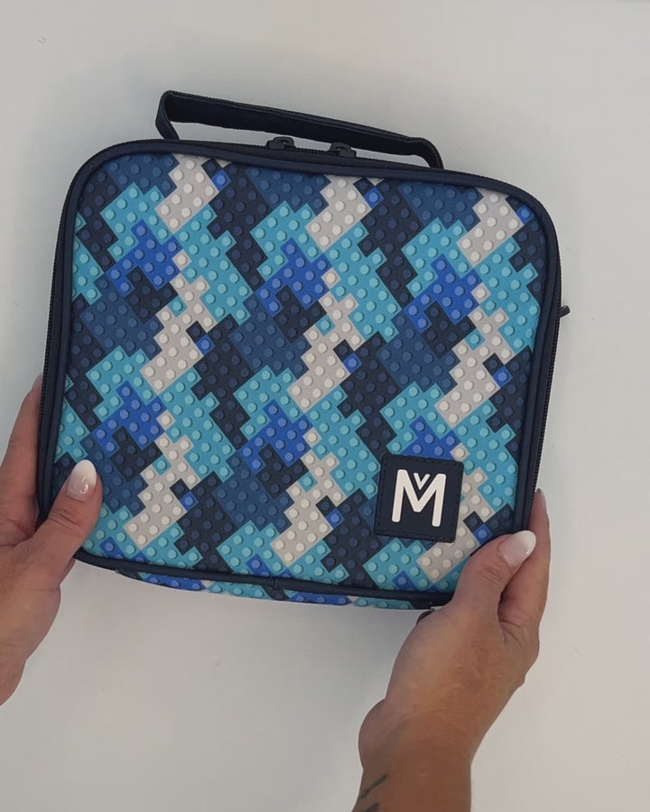 MontiiCo Medium Insulated Lunch Bag - Block Land