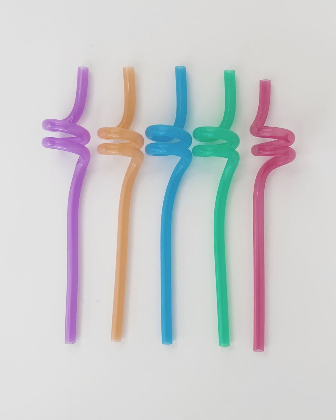 MontiiCo Silicone Twirly Straw - Pink