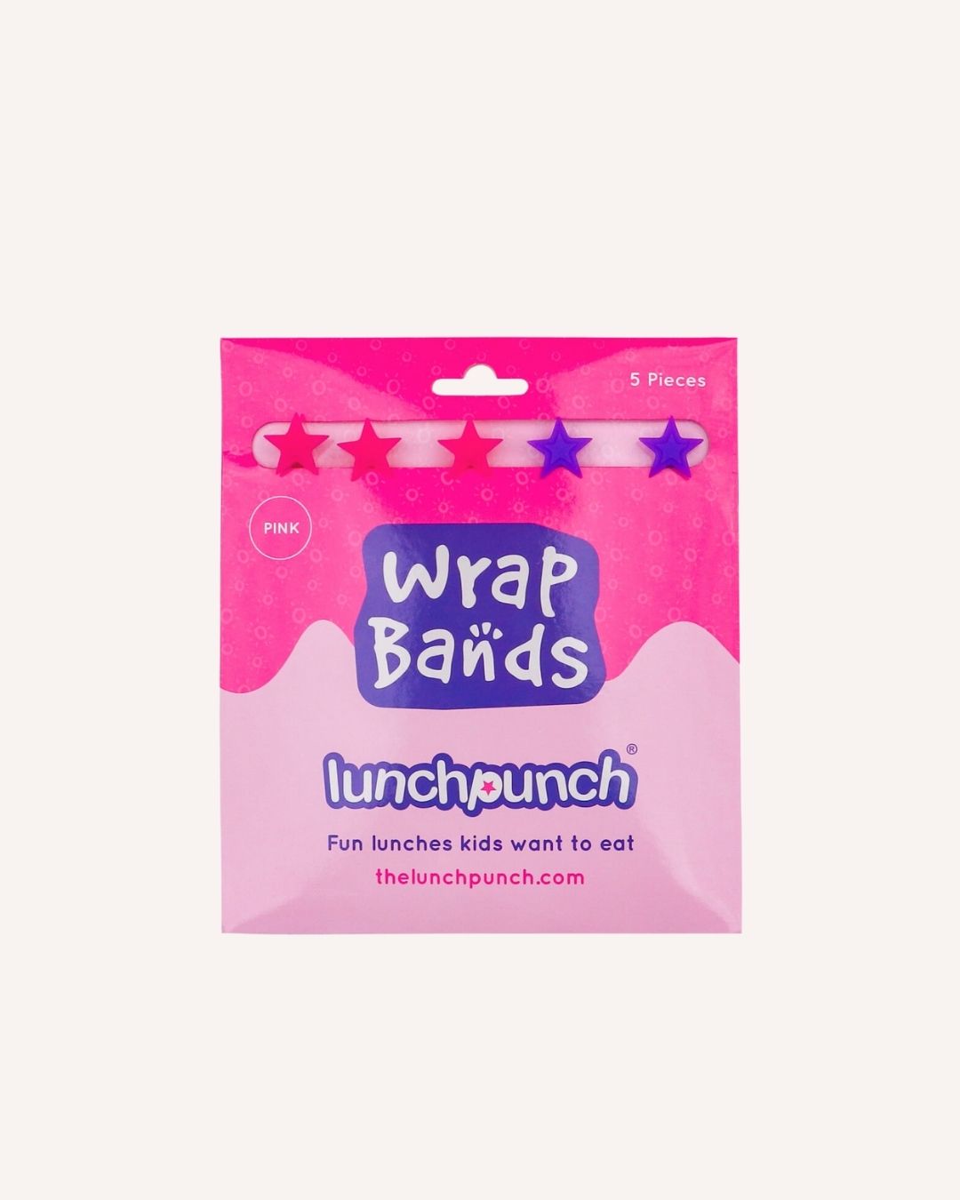 Lunch Punch Silicone Wrap Bands - Pink