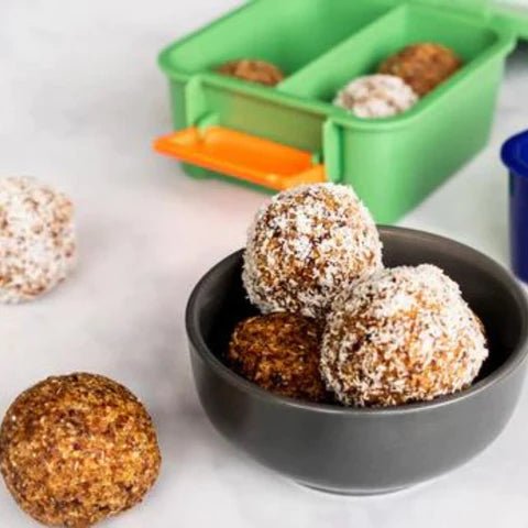 Lunch Box Recipe: Nut Free Apricot Bliss Balls - MontiiCo