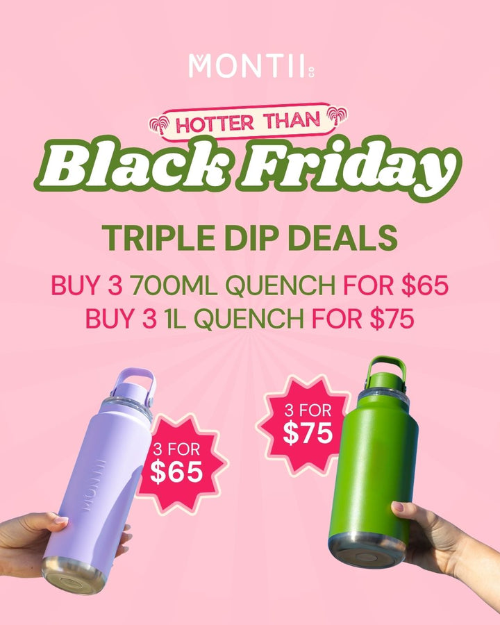 MontiiCo 1L Quench Drink Bottle - Bubblegum