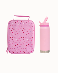 MontiiCo Large Lunch Bag and Bottle Set - Sweetheart