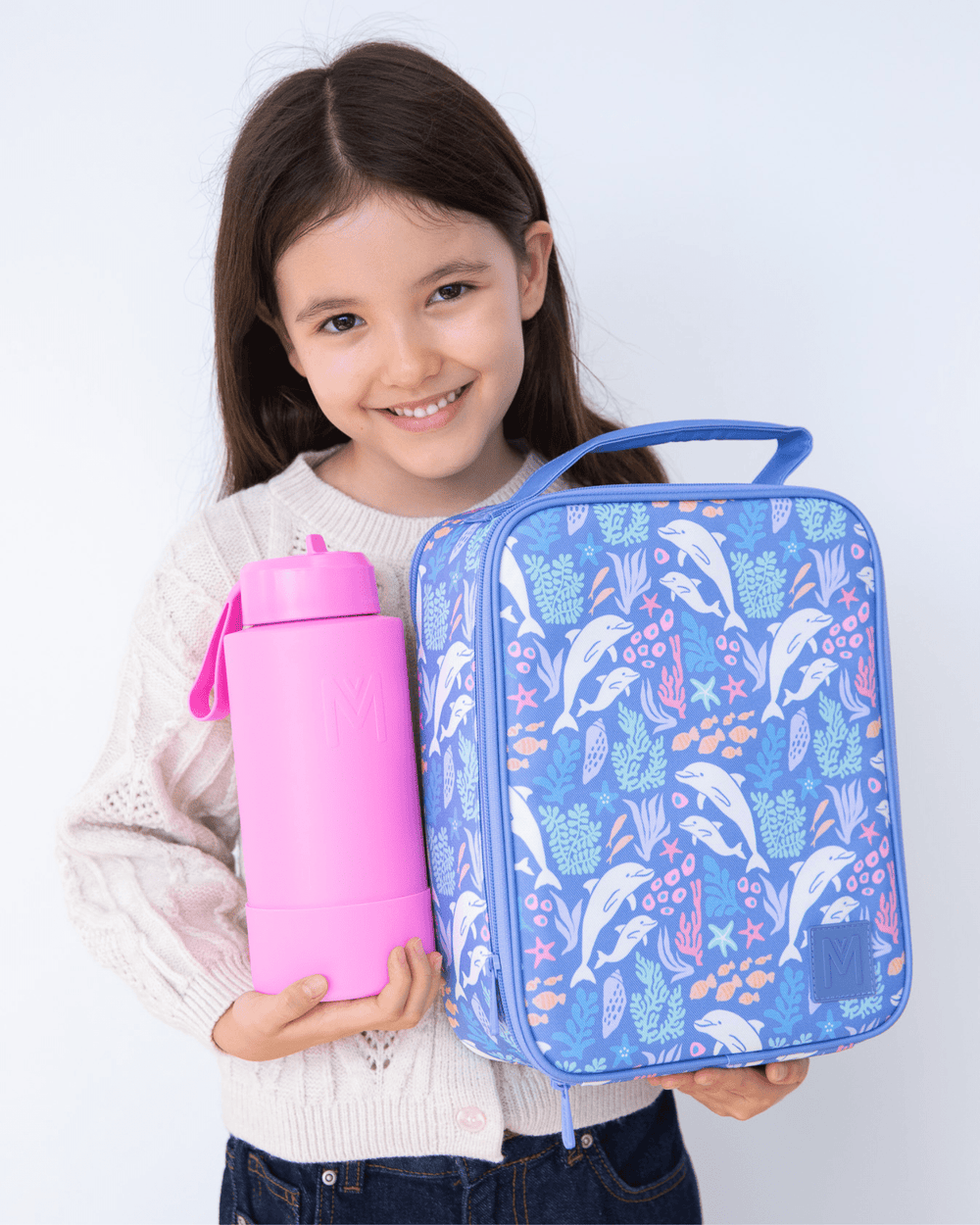 MontiiCo Large Insulated Lunch Bag - Dolphin Dreams