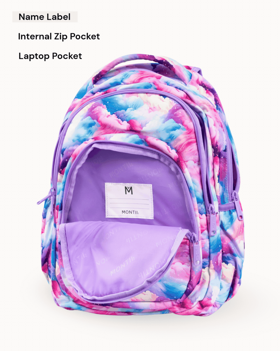 MontiiCo School Bag - Candy Clouds