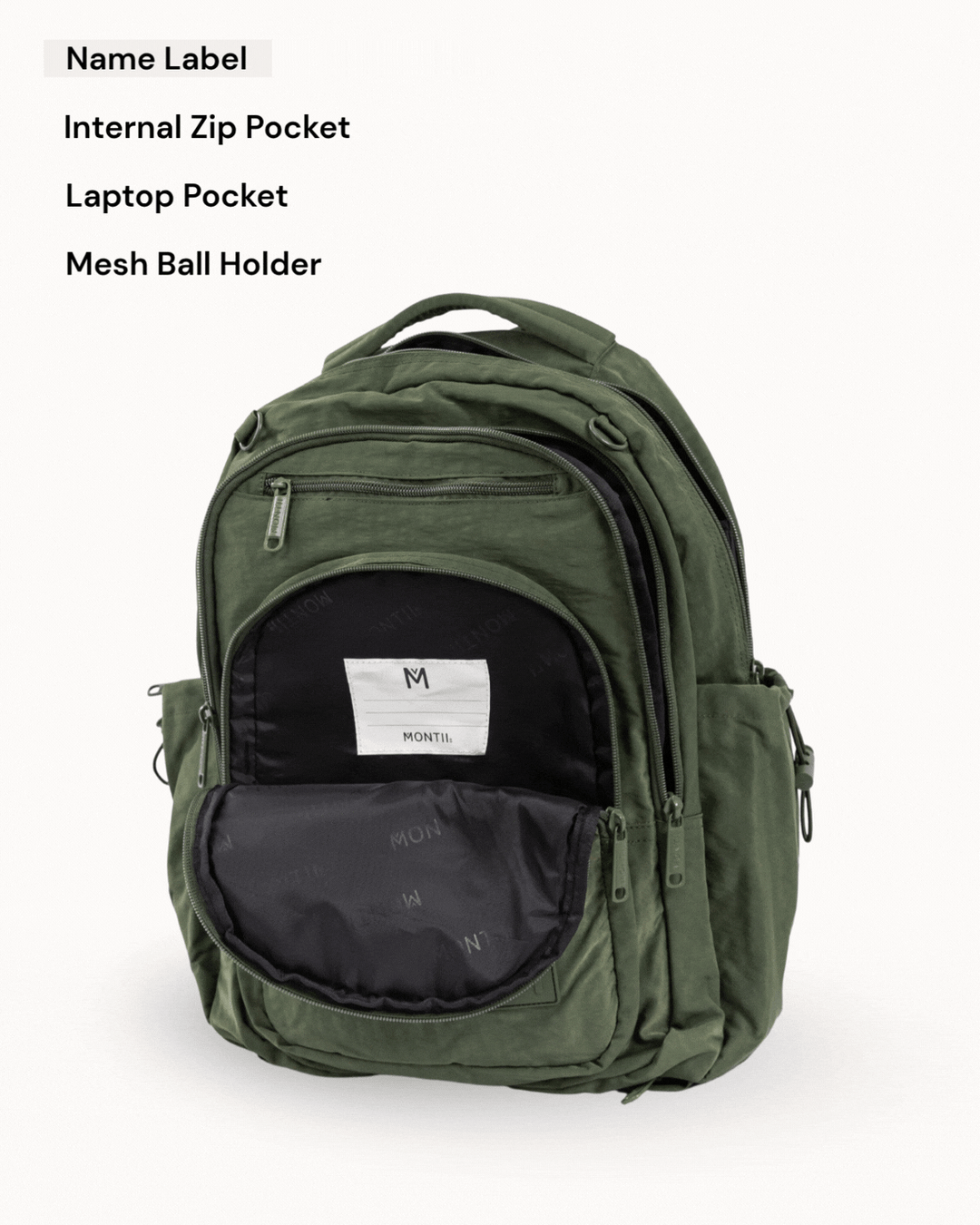 MontiiCo School Sports Bag - Khaki