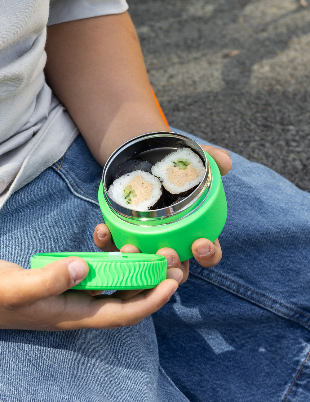MontiiCo Insulated Mini Food Jar in Apple