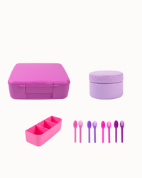 MontiiCo Ultimate Feast Lunch Box Bundle - Fuchsia