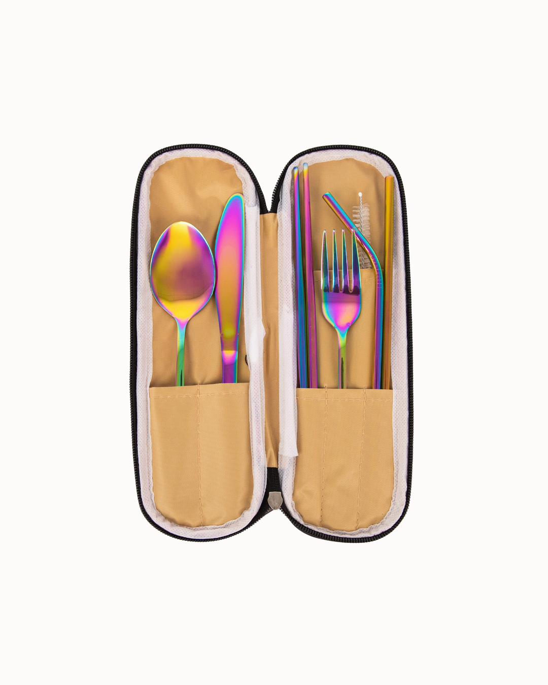 Portable Stainless Cutlery Set - Dark Pink