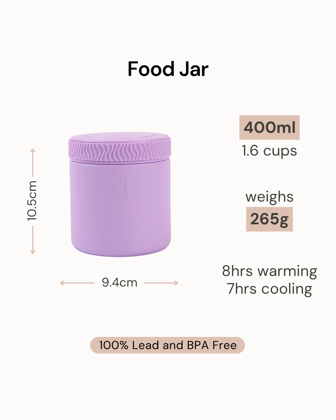 MontiiCo Insulated Food Jar - Mojito