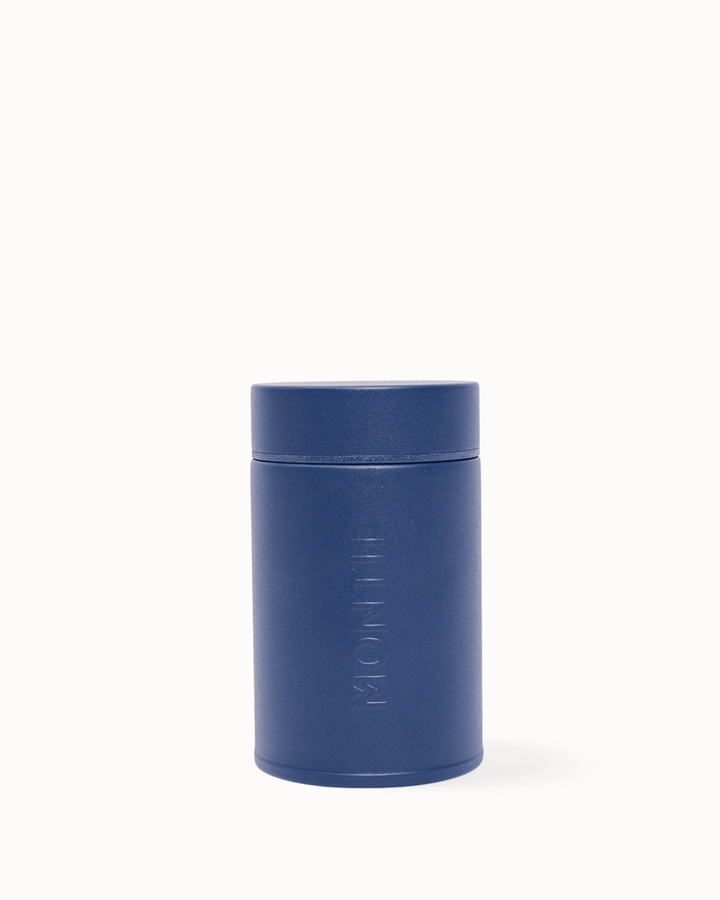 Insulated thermos snack pot in navy