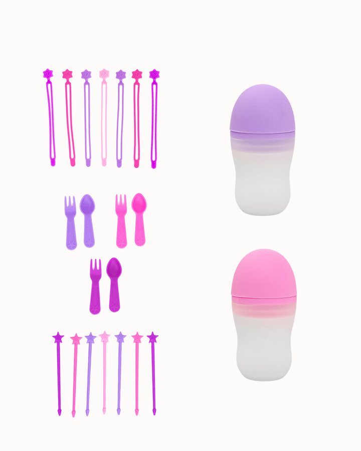MontiiCo Lunch Accessory Set - Pink