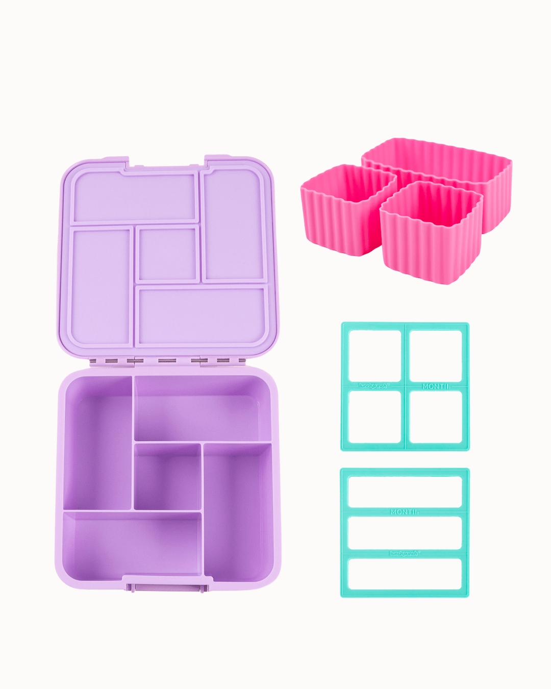 MontiiCo Bento Five Fun Set - Lilac