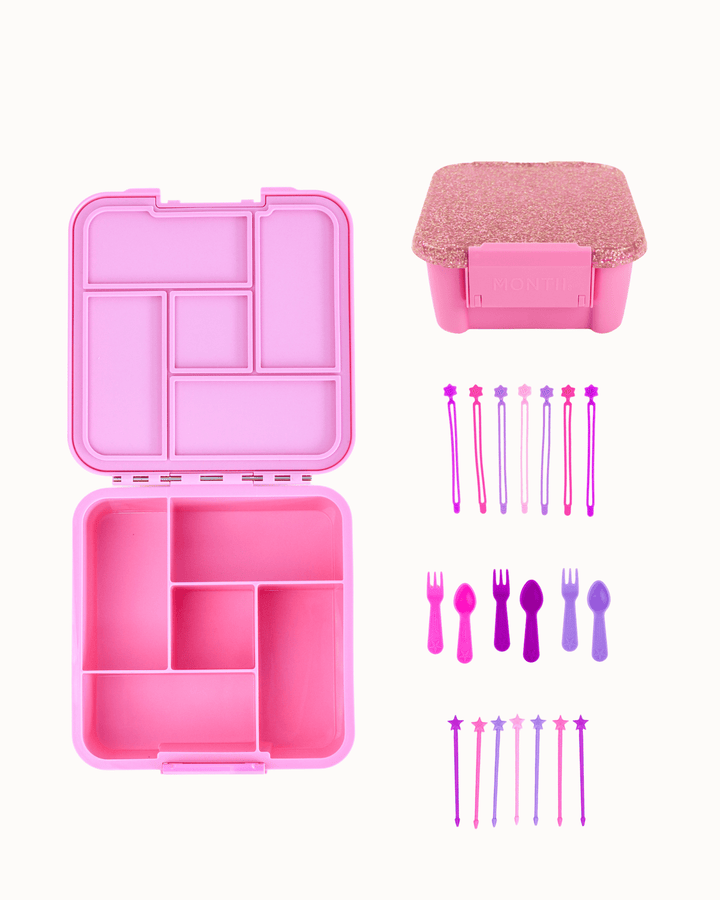 MontiiCo Bento Lunch Box Combo - Floss Glitter