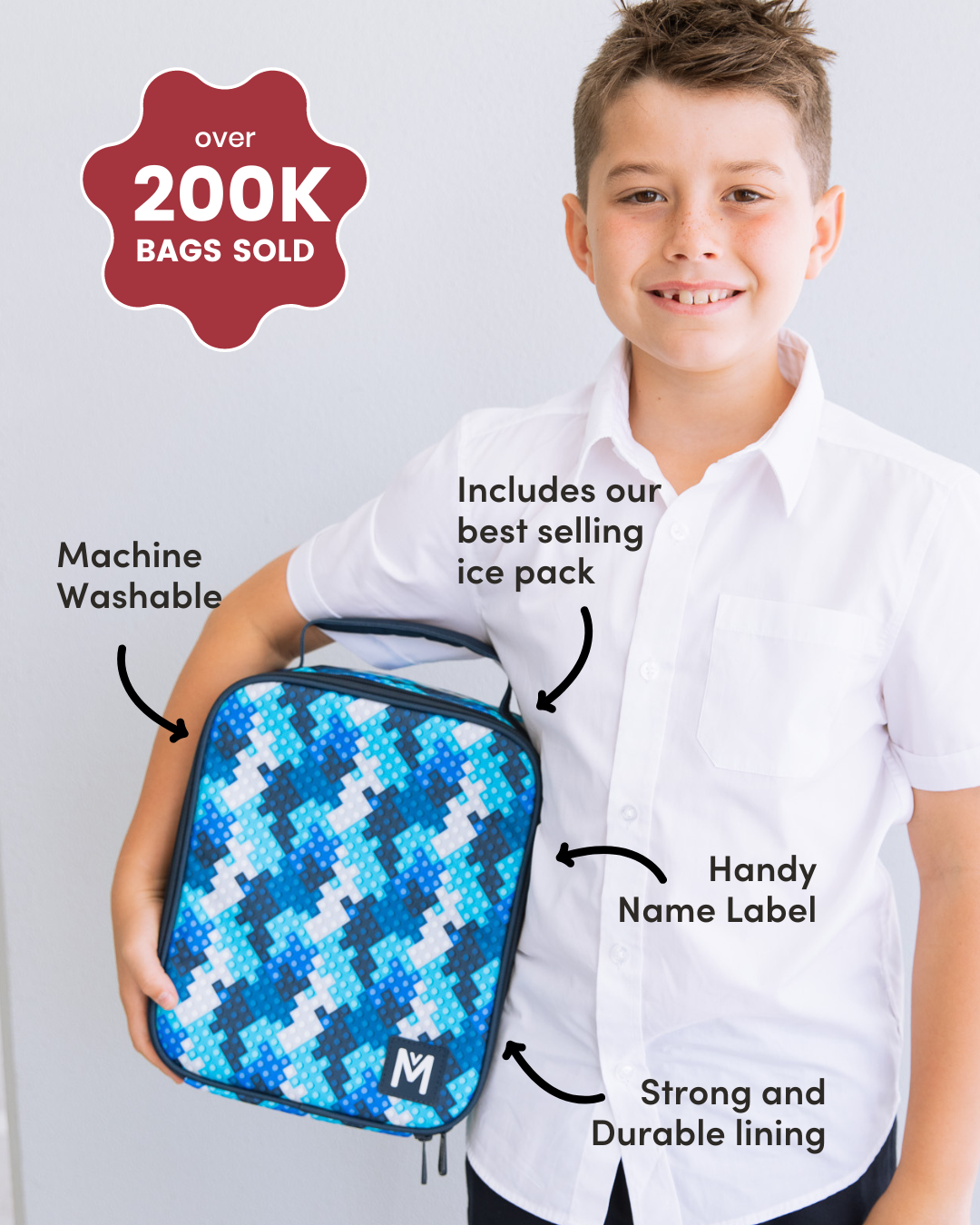 Insulated lunch box with ice pack on sale