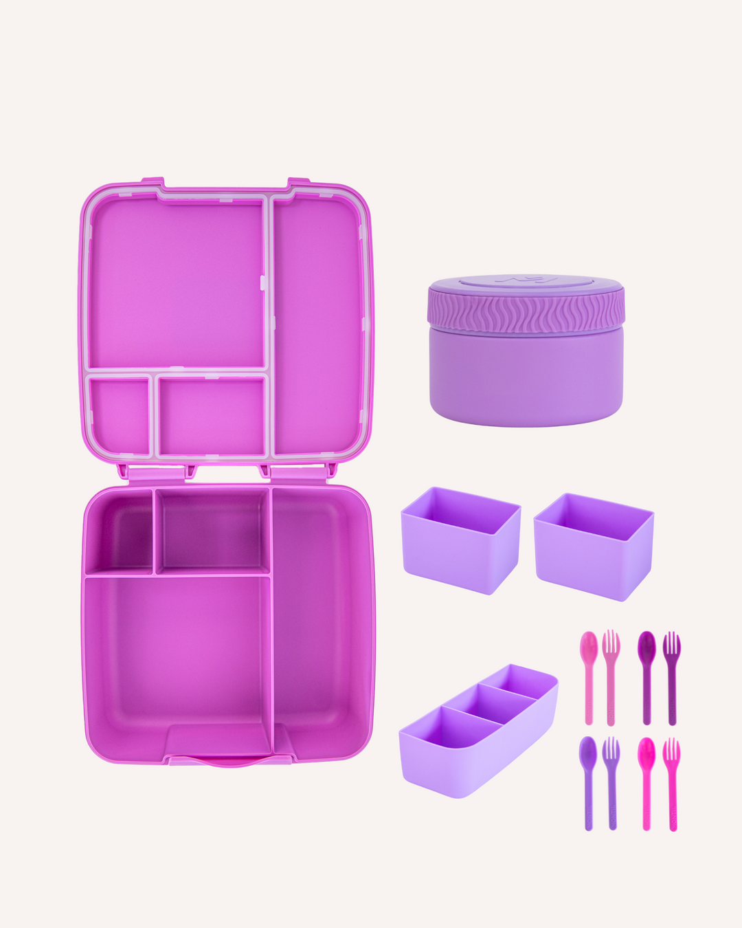 MontiiCo Feast Lunch Box Bundle - Fuchsia