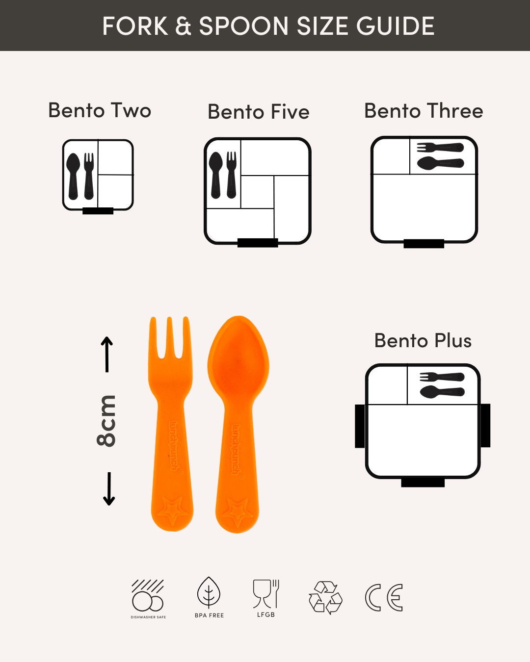 Lunch Punch Lunch Box Fork and Spoon Set - Brights