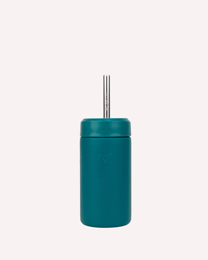 MontiiCo 350ml Smoothie Cup & Straw - Pine