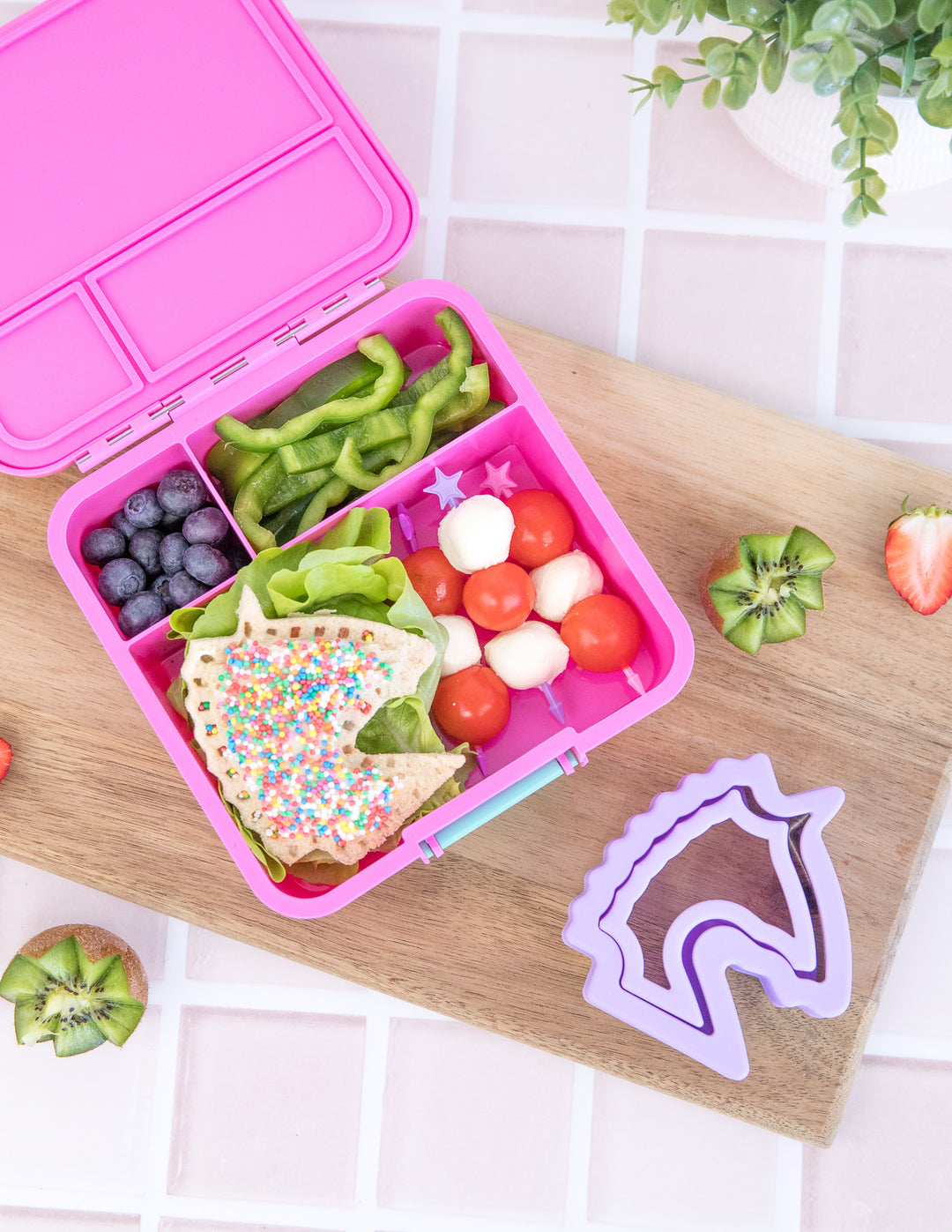 MontiiCo Bento Three Lunch Box - Unicorn Magic