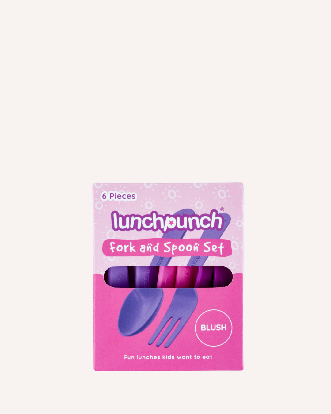 Lunch Punch Lunch Box Fork and Spoon Set - Blush