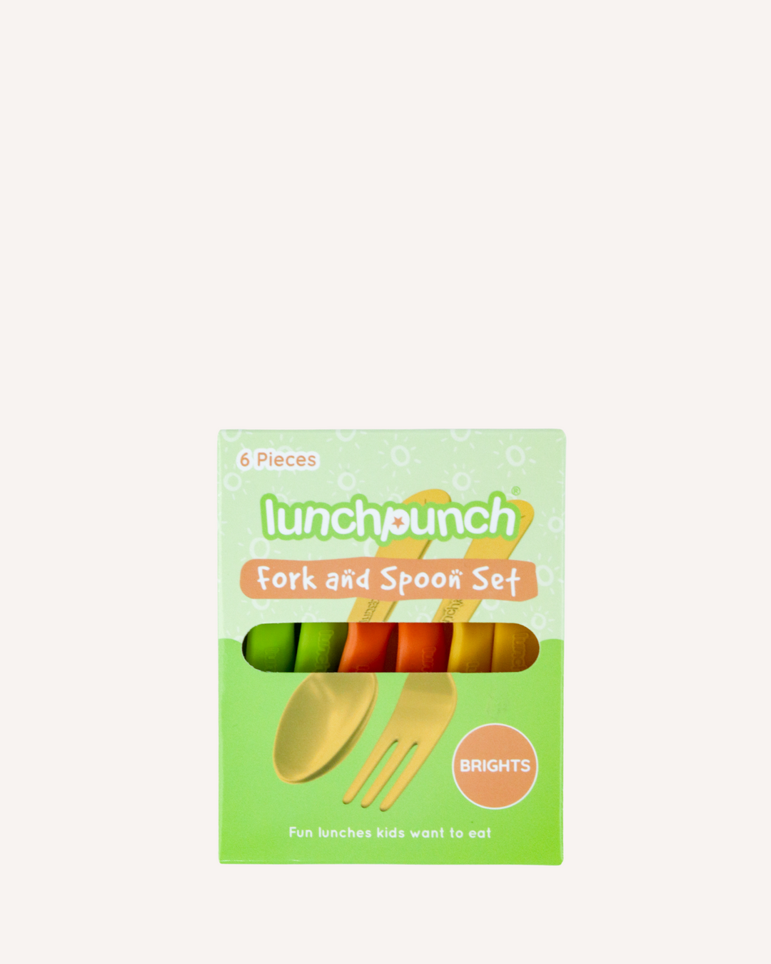 Lunch Punch Lunch Box Fork and Spoon Set - Brights