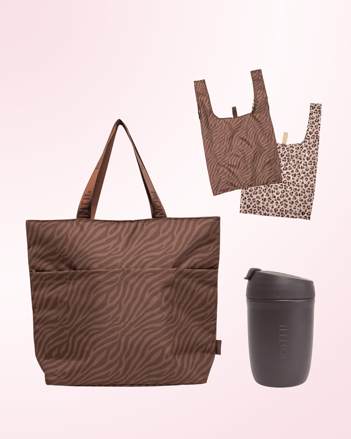 MontiiCo Carry & Sip Set - Zebra