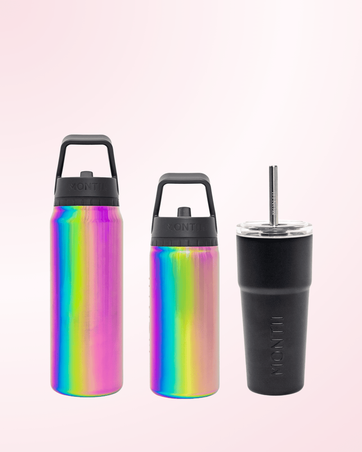MontiiCo Triple Sip Set - Rainbow