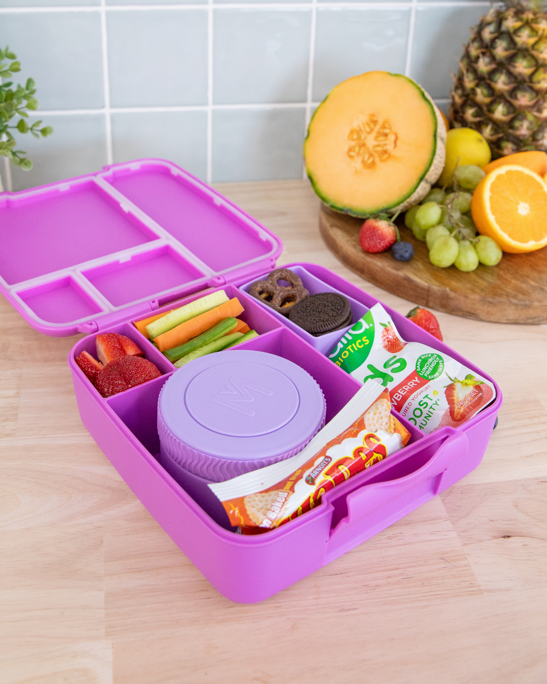 MontiiCo Mini Lunch On The Go Set - Lilac