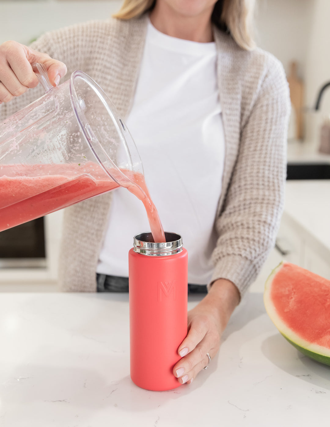 MontiiCo 475ml Drink Bottle Sipper - Watermelon