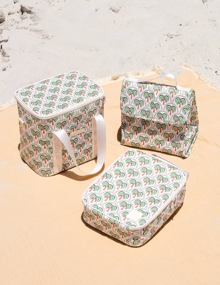 MontiiCo Large Insulated Lunch Bag - Coconut Palms