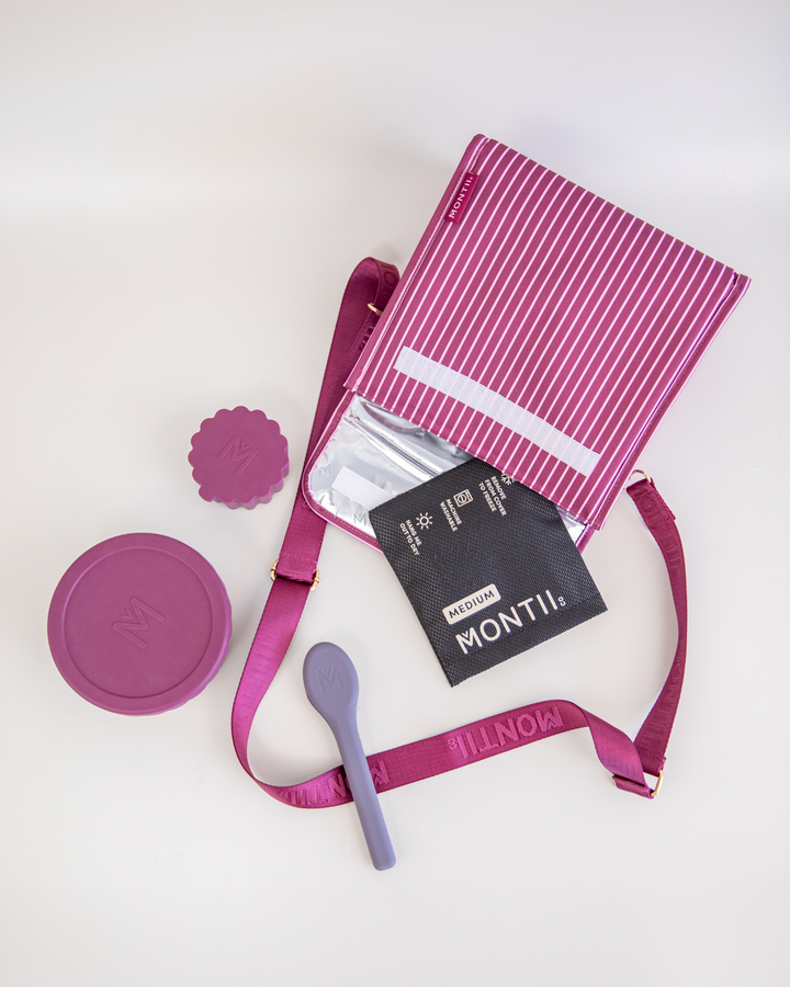 MontiiCo Insulated Lunch Carrier - Ruby