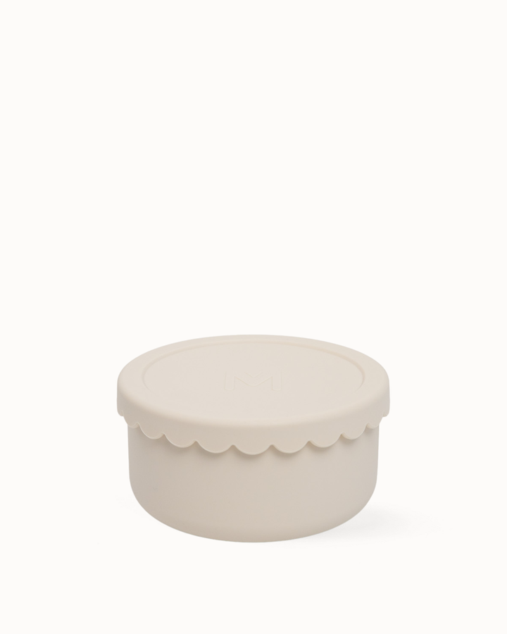 MontiiCo Silicone Scallop Bowl - Cream