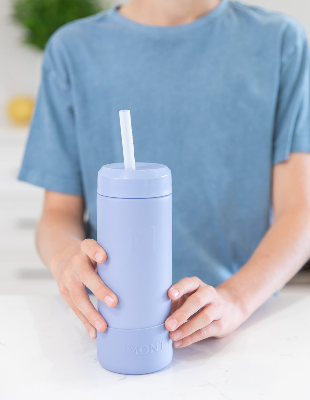 MontiiCo 475ml Smoothie Cup & Straw - Cloud