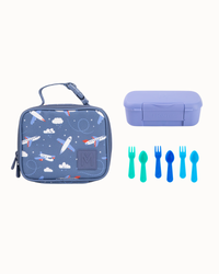 MontiiCo Snack Lunch Box Bundle - Jetset