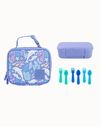 MontiiCo Snack Lunch Box Bundle - Dolphin Dreams