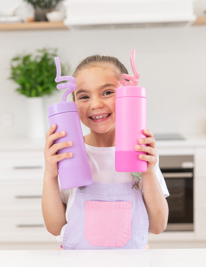 MontiiCo Silicone Twirly Straw - Pink