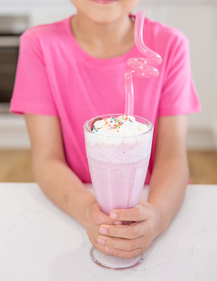 MontiiCo Silicone Twirly Straw - Pink