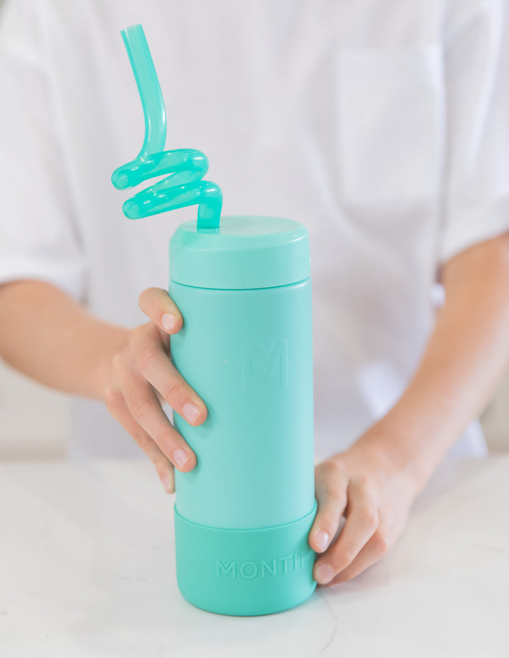 MontiiCo Silicone Twirly Straw - Green