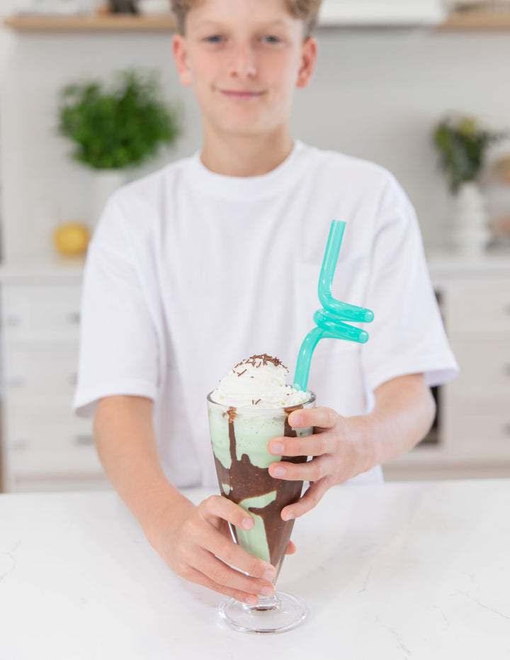 MontiiCo Silicone Twirly Straw - Green