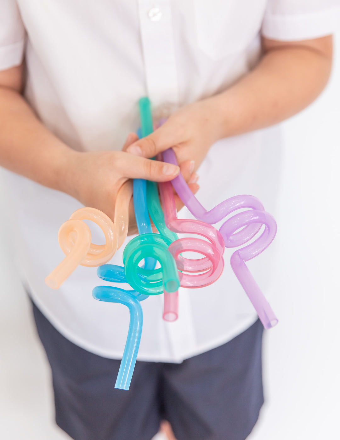 MontiiCo Silicone Twirly Straw Set