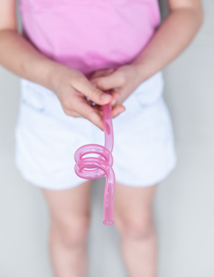 MontiiCo Silicone Twirly Straw - Pink