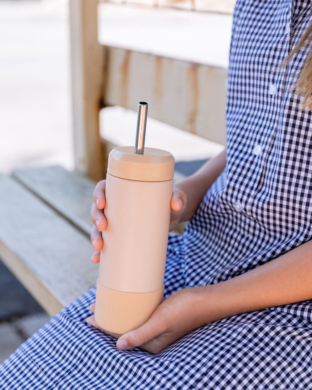 MontiiCo 475ml Smoothie Cup & Straw - Dune