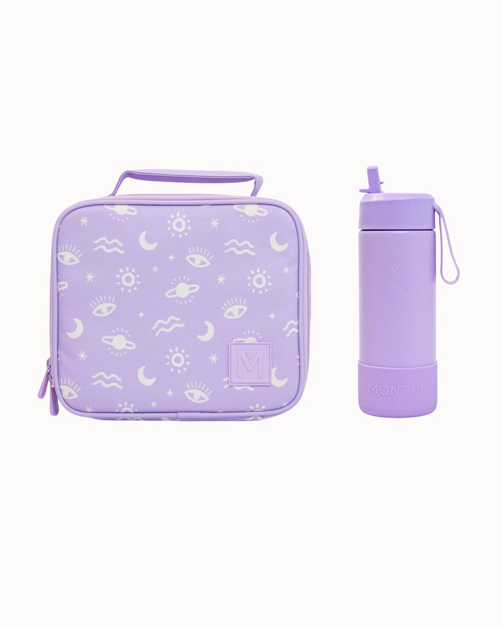MontiiCo Swaggies Collab - Medium Lunch Bag and Bottle Set - Cosmic Bloom