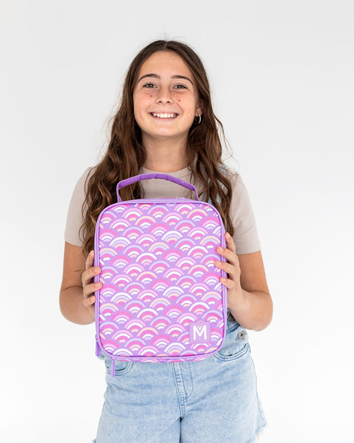 MontiiCo Large Insulated Lunch Bag - Rainbow Roller