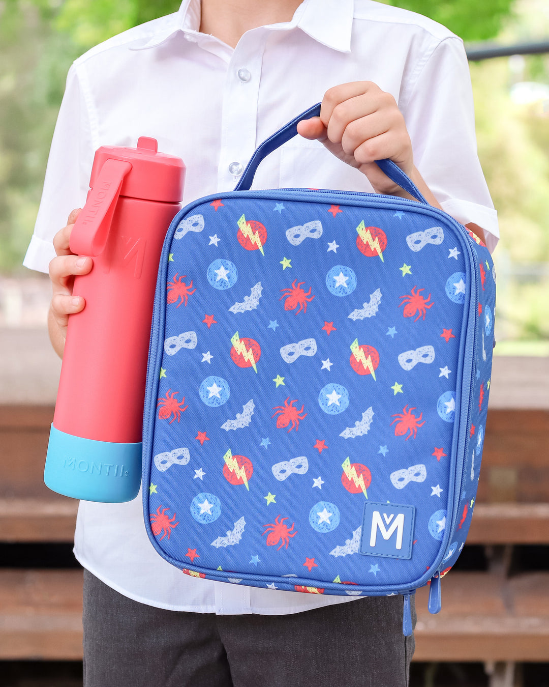 MontiiCo Large Insulated Lunch Bag - Superhero