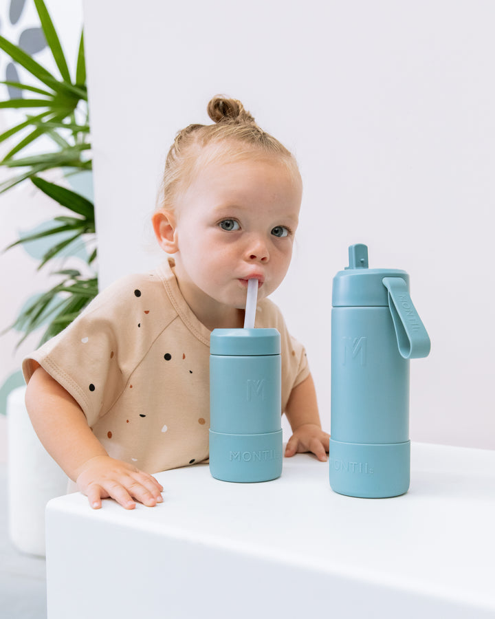 MontiiCo 350ml Smoothie Cup & Straw - Stone
