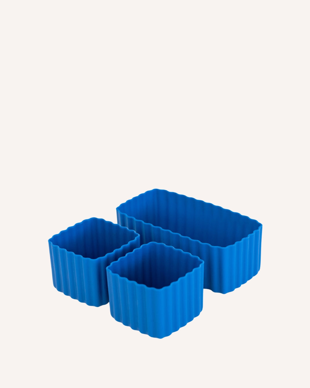 Rectangular Silicone Lunch Box Dividers 3pcs - Bento Box Divider 4x2x1.5  - Bento Box Accessories Cupcake Baking Cups - Blue Turquoise Yellow