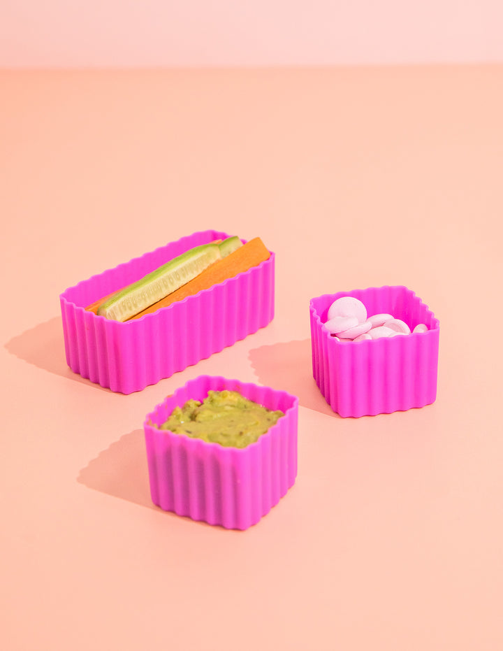 MontiiCo Bento Cups Mixed - Fuchsia