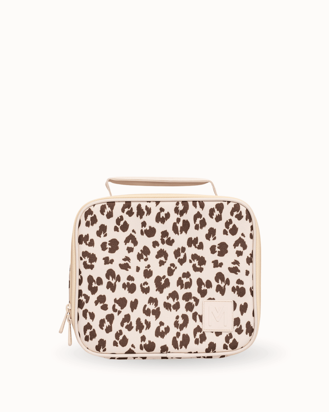 MontiiCo Medium Insulated Lunch Bag - Cream Leopard