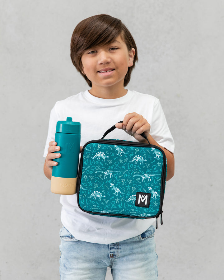 MontiiCo Medium Lunch Bag and Bottle Set - Dinosaur Land