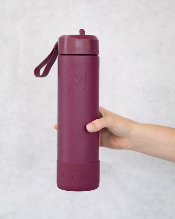 MontiiCo 700ml Drink Bottle Sipper - Ruby